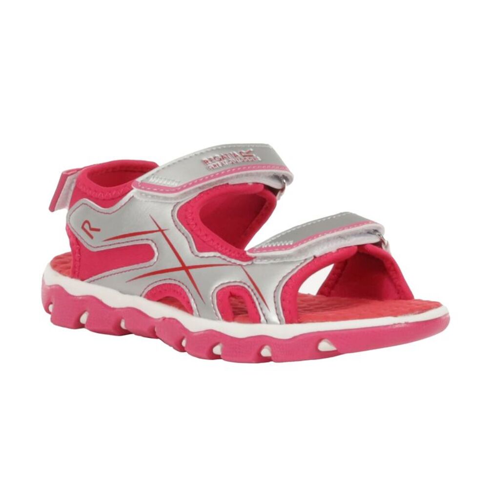 Regatta Childrens/Kids Kota Drift Sandals / Silver/Duchess Pink